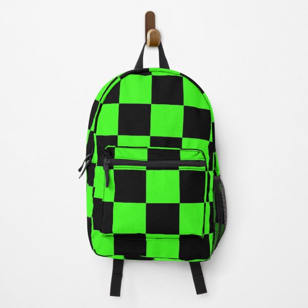 Item preview, Checkered - Black and Neon Green designed and sold by JustPatterns2.