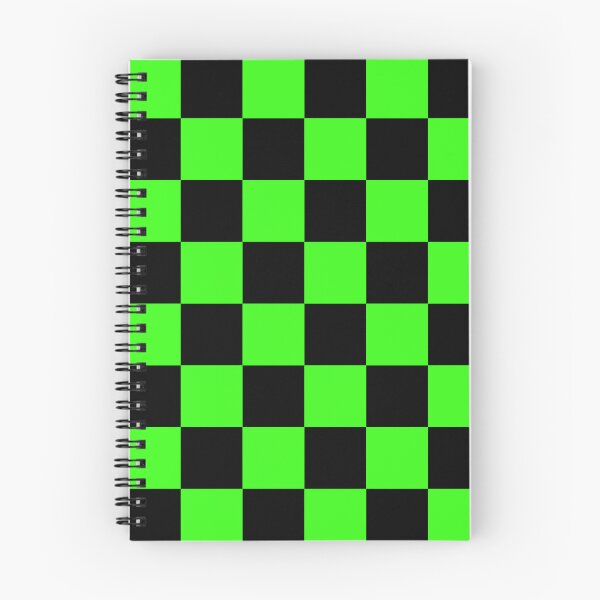 Item preview, Large Checkered - Black and Neon Green designed and sold by JustPatterns2.