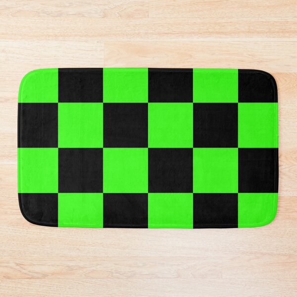 Item preview, Large Checkered - Black and Neon Green designed and sold by JustPatterns2.