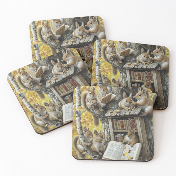 Item preview, Autumn Forest Squirrel School designed and sold by cute-animals99.