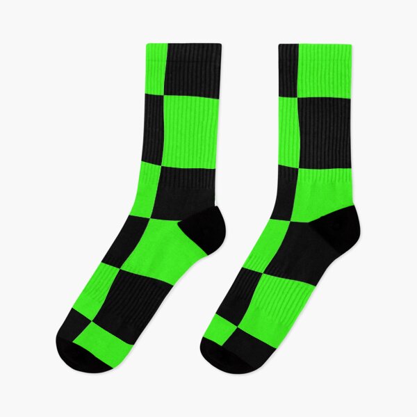 Item preview, Large Checkered - Black and Neon Green designed and sold by JustPatterns2.