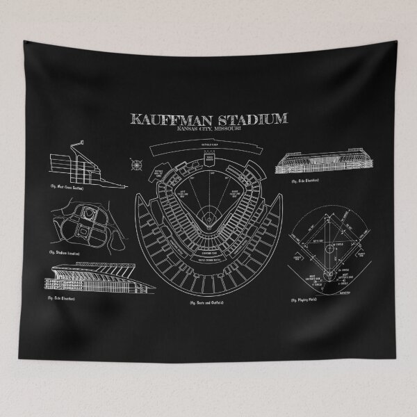 Item preview, Kauffman Stadium (White Stencil-No Background) designed and sold by BGALAXY.