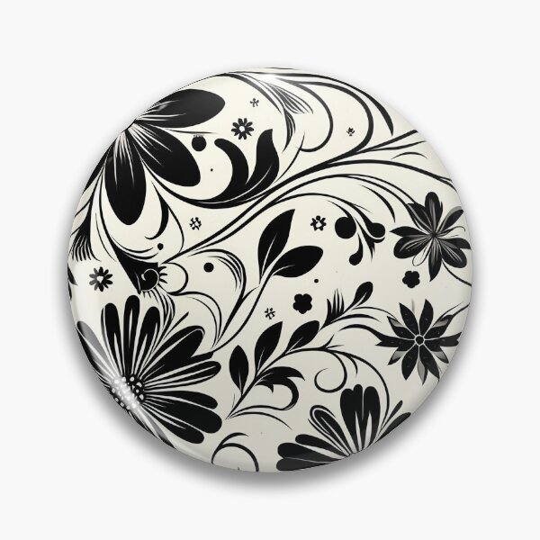 Item preview, Black and White Floral Pattern  designed and sold by GraphicsClub.