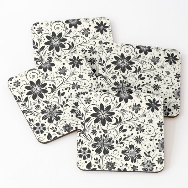 Item preview, Black and White Floral Pattern  designed and sold by GraphicsClub.