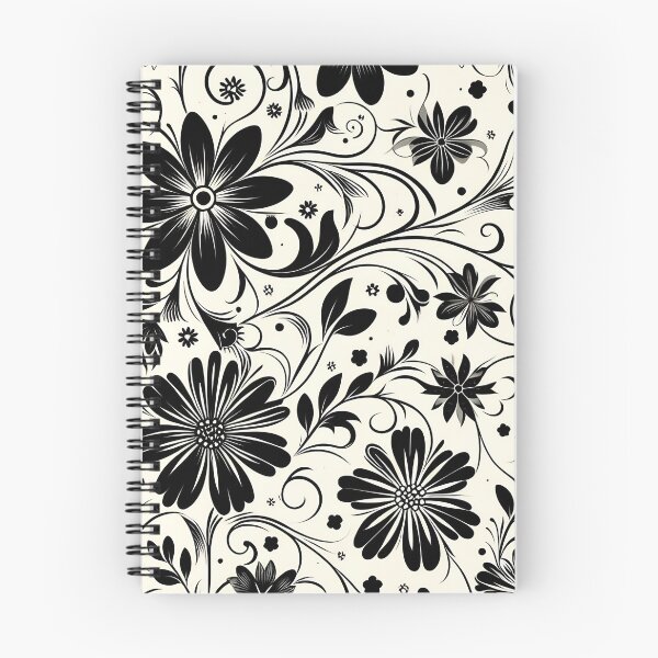 Item preview, Black and White Floral Pattern designed and sold by GraphicsClub.