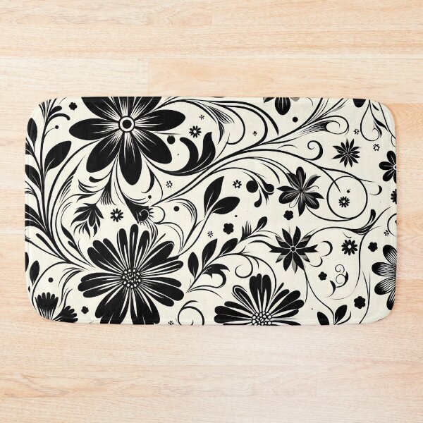 Item preview, Black and White Floral Pattern  designed and sold by GraphicsClub.