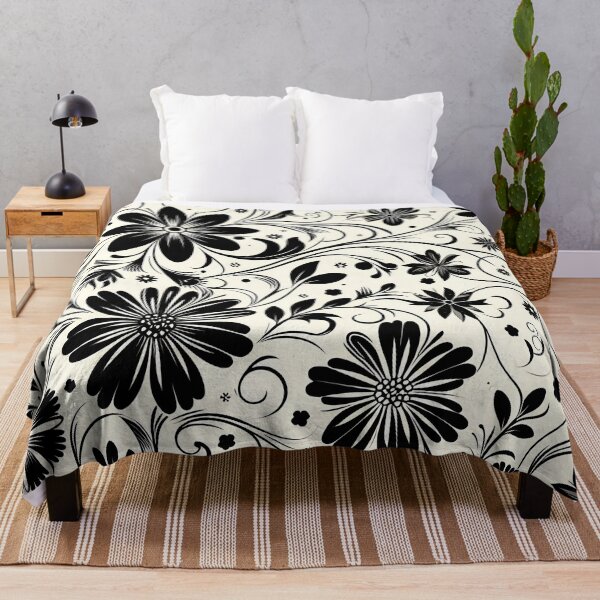 Item preview, Black and White Floral Pattern  designed and sold by GraphicsClub.