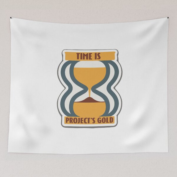 Item preview, Time is Project's Gold - Minimalist Hourglass Design designed and sold by NiftyWrx.