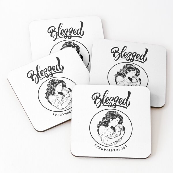 Item preview, Blessed Christian Mother Bible Verse Proverbs 31:28 Graphic Art for Loving Mothers  designed and sold by Wear-Christ.