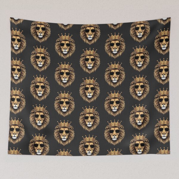 Item preview, Real Cool Lion King Crown with Sunglasses for Lion Crown Lover -  designed and sold by PurpleLoveStore.