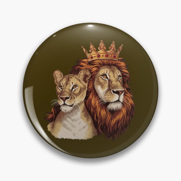 Item preview, Cool Lion & Lioness Crown para hombres, mujeres, amantes de los leones y leonas - designed and sold by PurpleLoveStore.