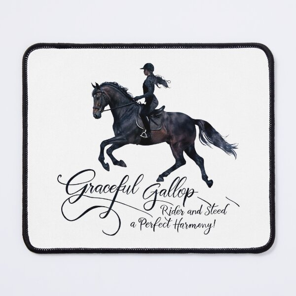 Item preview, Graceful Gallop - Rider and Steed in Perfect Harmony: A Silhouette of Elegance designed and sold by SplashTastic.