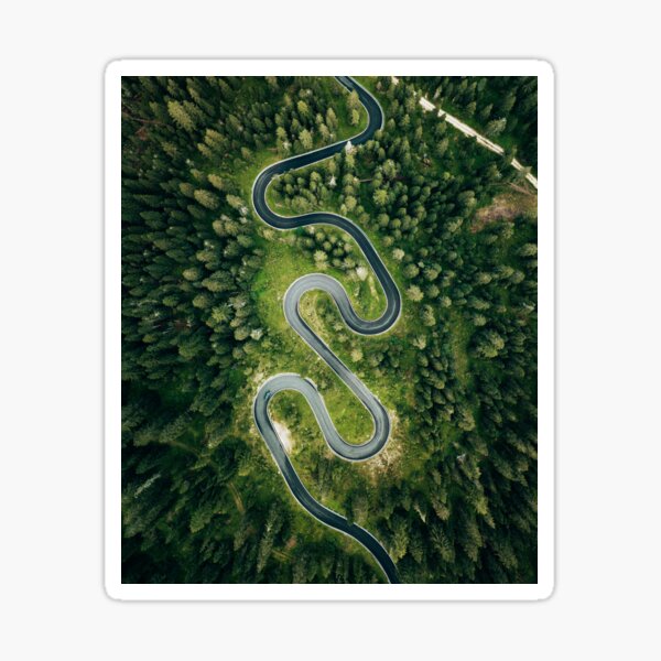 Item preview, winding road aerial view designed and sold by franckreporter.