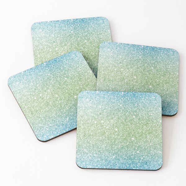 Item preview, Green & Blue Party Collection, Glitter, Shiny, Shimmery, sparkle silver or gray print  designed and sold by RSDigitalPrintDesign.