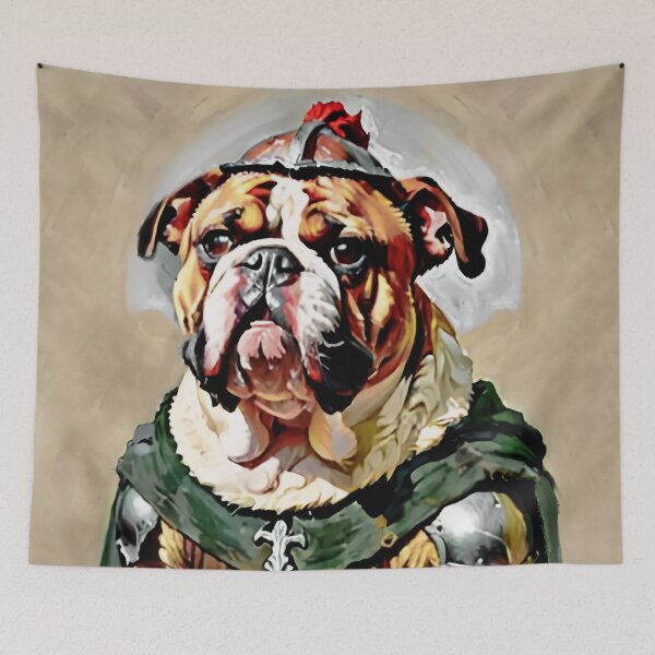 Item preview, Bulldog Medieval Fantasy Art "Sir Wrinklesworth" Perfect Gift for Dog Lovers designed and sold by furrlieben.