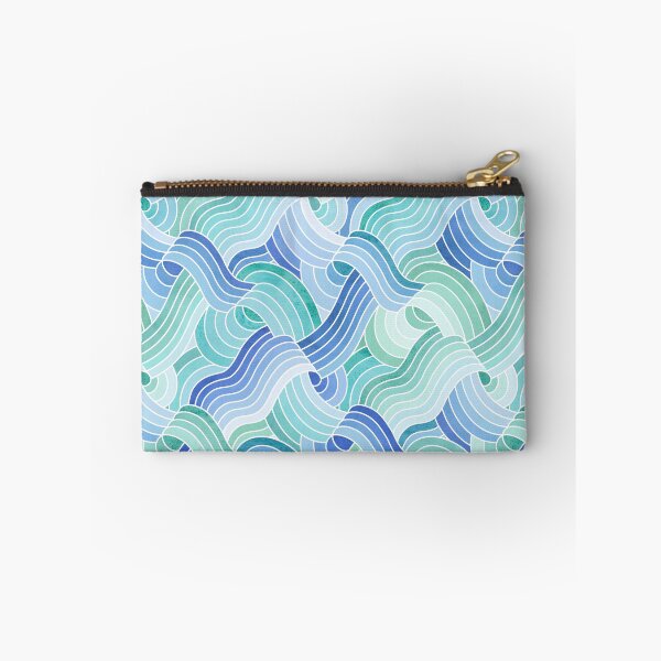 Item preview, Watercolor Textured Linework Swells - Pastel Ocean Hues designed and sold by TigaTiga.