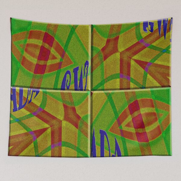 Item preview,  *PIECES OF SMILING ABSTRACT ART PATCHWORK COLORS MADRAS GWADA GUADELOUPE* designed and sold by Ralek.
