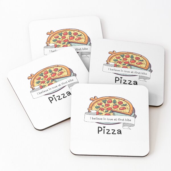 Item preview, Copy of i believe in love at first bite funny pizza lovers  designed and sold by Cosmicworld07.