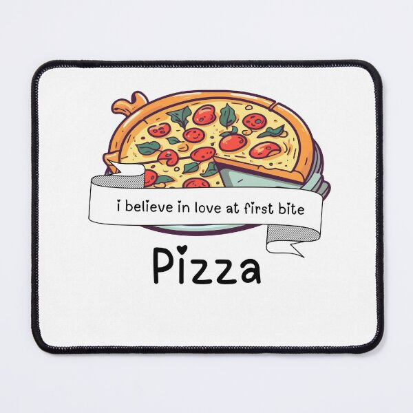 Item preview, Copy of i believe in love at first bite funny pizza lovers designed and sold by Cosmicworld07.