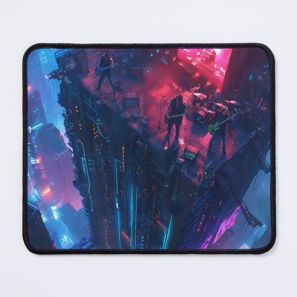 Item preview, Band Performs on Futuristic Rooftop Stage designed and sold by palmyst.
