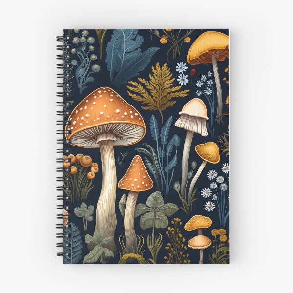 Item preview, Vintage Botanical Mushroom Forest designed and sold by TeaTimePrints.