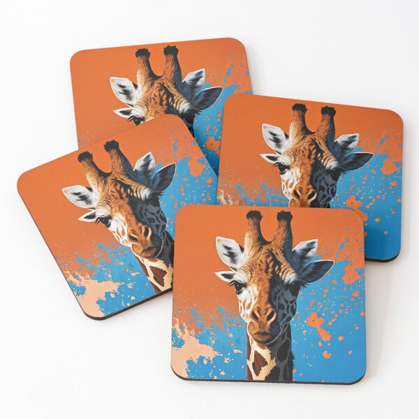 Item preview, Animals , Giraffe , Popart , Blue , Orange , anime posters , anime stickers designed and sold by fineartstyles4u.
