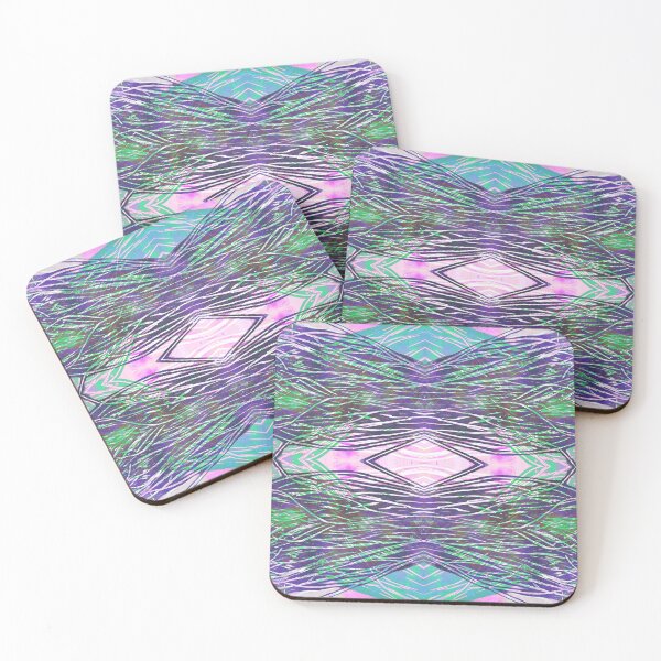 Item preview, Colourful Witches Hair Monoprint Pattern designed and sold by vallisrowe.