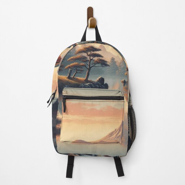 Item preview, Japanese Neutral Vintage Landscape designed and sold by DeeCeeFashion.