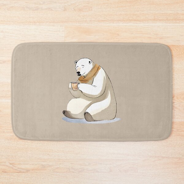 Item preview, Polar Bear Drinking Coffee designed and sold by FarmOfCuties.