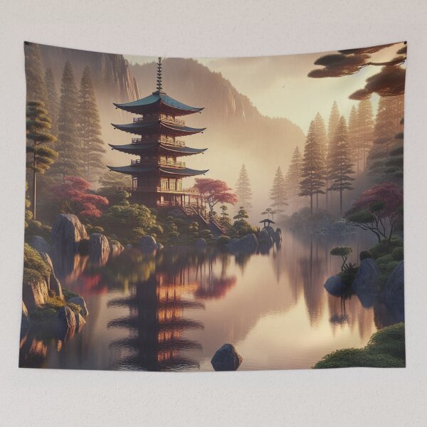 Item preview, Eastern Vintage Landscape  designed and sold by DeeCeeFashion.