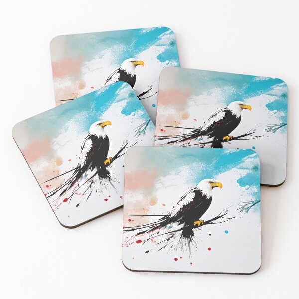 Item preview, Animals , Birds , Eagle , Popart , White , Blue , anime posters , anime stickers designed and sold by fineartstyles4u.