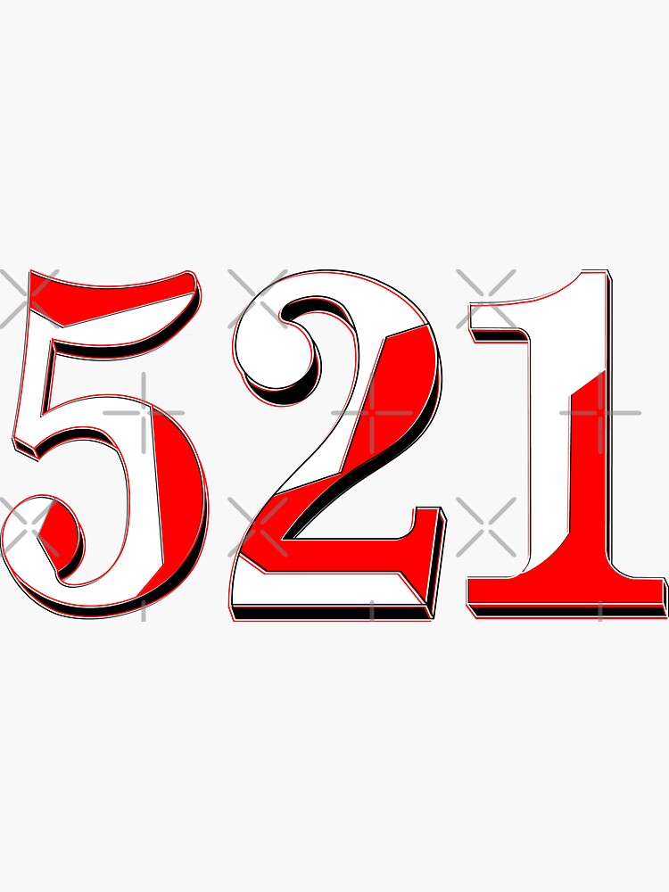 number five hundred and twenty-one digit 521 order sequence team 