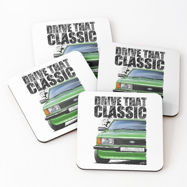 Item preview, Drive That Classic featuring the Iconic Ford Cortina Mk4 in green (Light Background) designed and sold by Petrolhead T-Shirts and Art.