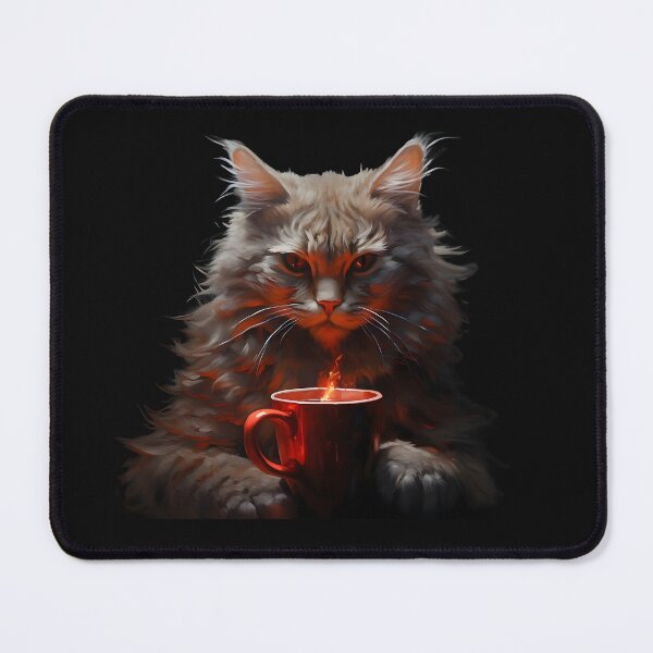 Item preview, Funny cat drinks coffee designed and sold by Furriesandmore.