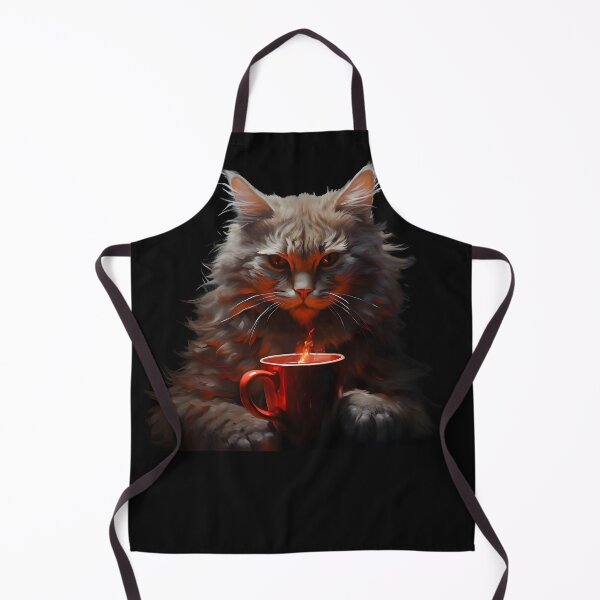 Item preview, Funny cat drinks coffee designed and sold by Furriesandmore.
