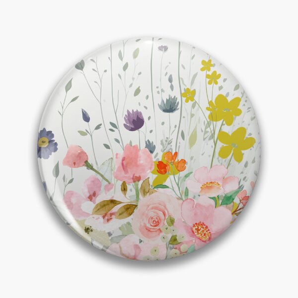 Item preview, Pastel Flowers in Summer Watercolour Art designed and sold by CreativeCanvas8.