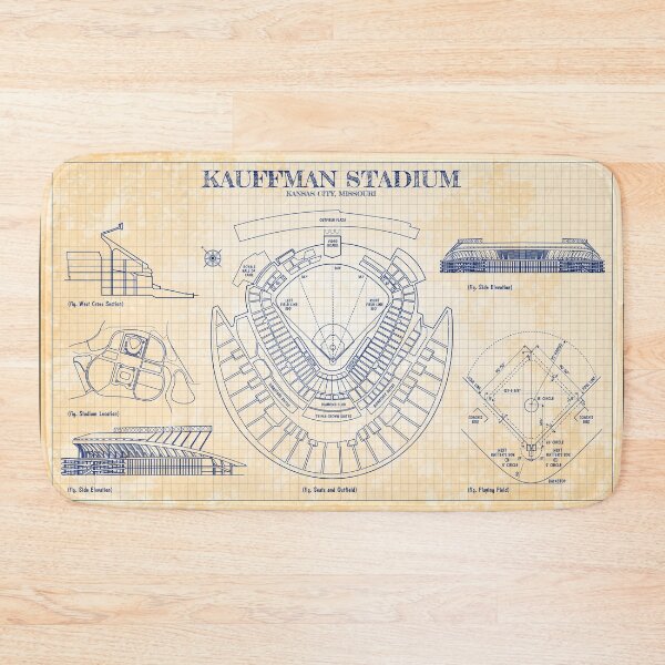 Item preview, Kauffman Stadium (Old Blue Grid) designed and sold by BGALAXY.