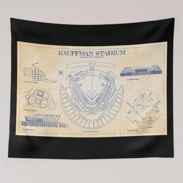 Item preview, Kauffman Stadium (Old Blue Grid) designed and sold by BGALAXY.