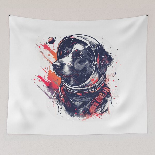 Item preview, Astronaut Dog Sticker designed and sold by NicolasGlowArt.