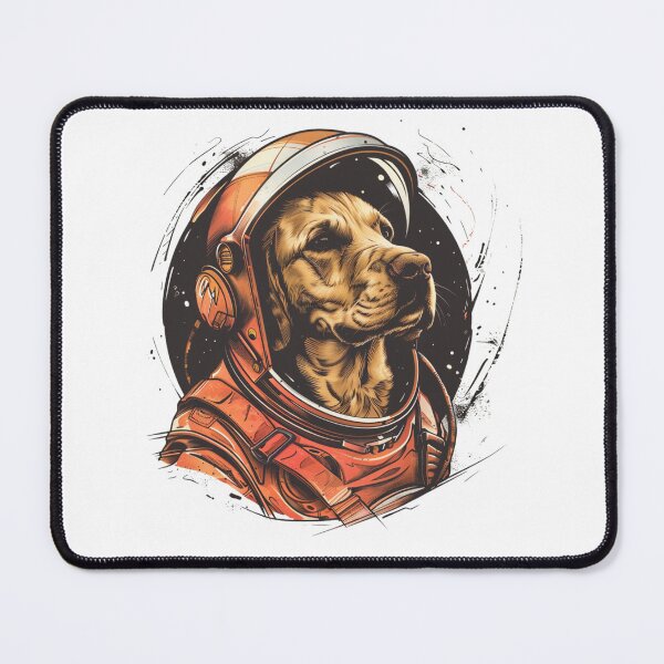 Item preview, Golden Astronaut Dog In Space designed and sold by NicolasGlowArt.