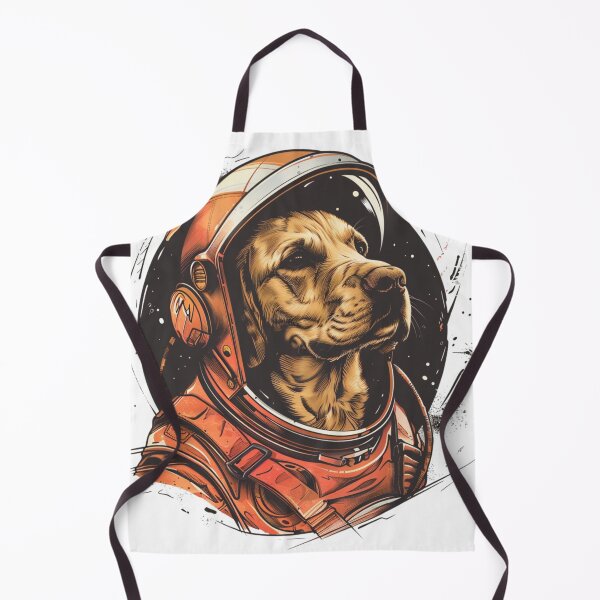 Item preview, Golden Astronaut Dog In Space designed and sold by NicolasGlowArt.