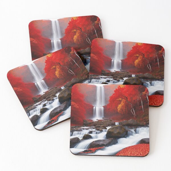 Item preview, Red Autumn , Landscape , Scenery , anime posters , anime stickers designed and sold by fineartstyles4u.