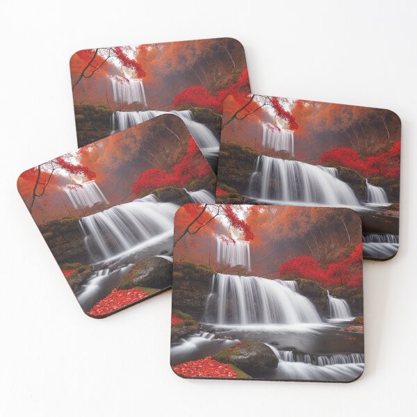 Item preview, Red Autumn , Landscape , Scenery , anime posters , anime stickers designed and sold by fineartstyles4u.