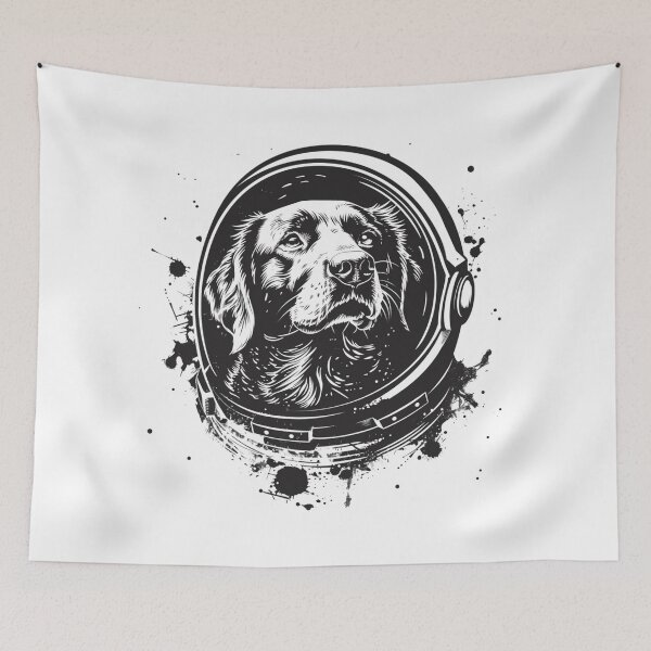 Item preview, Portrait Of Dog In Space designed and sold by NicolasGlowArt.