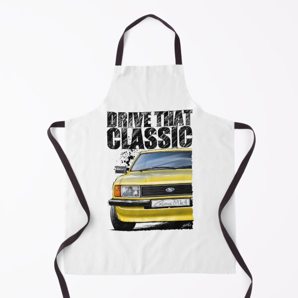 Item preview, Copy of Drive That Classic featuring the Iconic Ford Cortina Mk4 in yellow (Light Background) designed and sold by Petrolhead T-Shirts and Art.