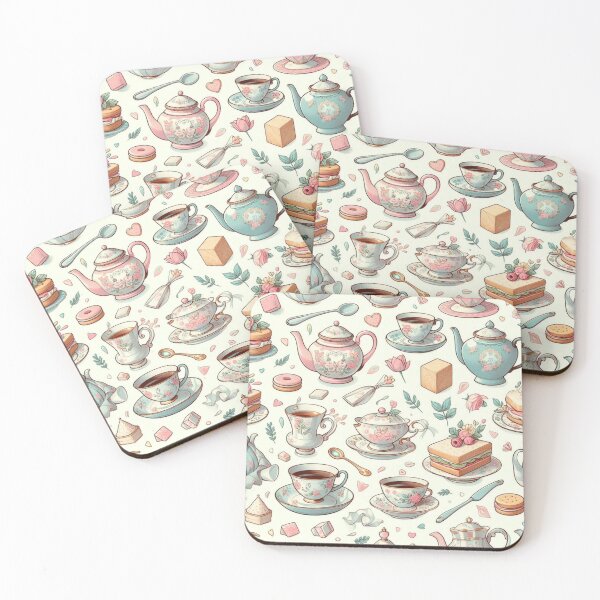 Item preview, Tea Party Delights Pattern | Vintage Tea Time Design  designed and sold by MAGICKEY2024.