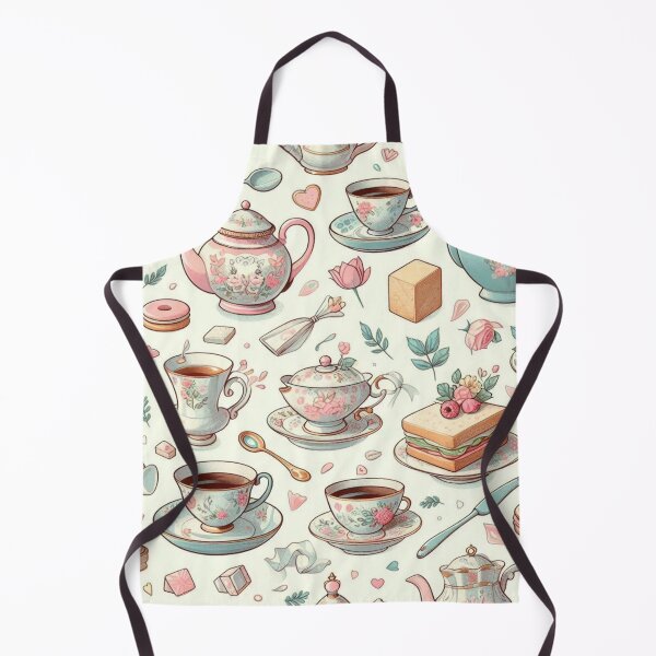 Item preview, Tea Party Delights Pattern | Vintage Tea Time Design designed and sold by MAGICKEY2024.