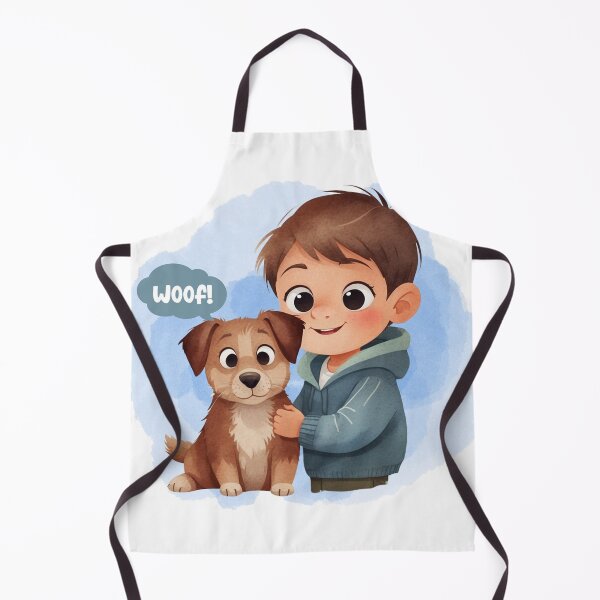 Item preview, Boy And Dog Cute Sticker designed and sold by Te Amo.