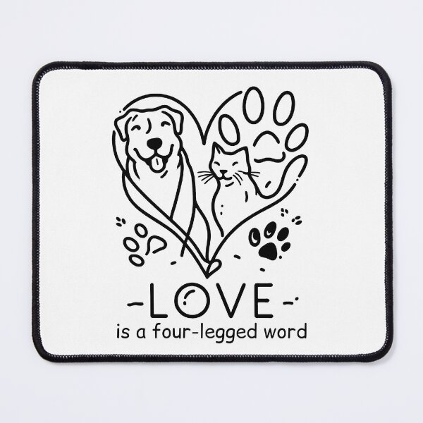 Item preview, Paws & Love: A Heartfelt Bond | Love is a four-legged word designed and sold by Inspirahawke.