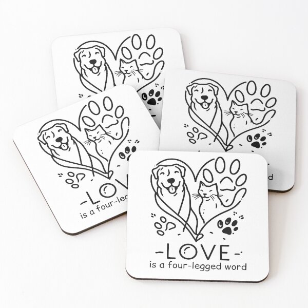 Item preview, Paws & Love: A Heartfelt Bond | Love is a four-legged word designed and sold by Inspirahawke.
